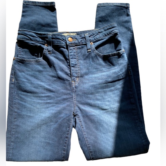 Madewell Curvy High Rise Skinny Dark Wash Jeans Size 29T  K4313 - Picture 8 of 8